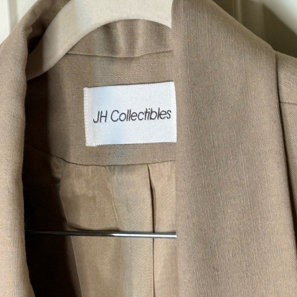 JH Collectibles NWT vintage style Tan Linen poly blend Blazer SZ 16 - Picture 2 of 9